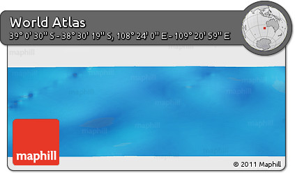 Physical Panoramic Map of the Area around 38° 45' 25" S, 108° 52' 30" E