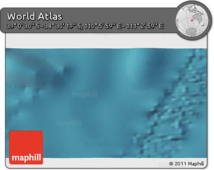 Satellite 3D Map of the Area around 38° 45' 25" S, 110° 34' 29" E