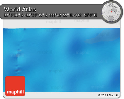 Shaded Relief 3D Map of the Area around 38° 45' 25" S, 112° 16' 30" E