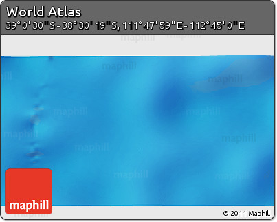 Shaded Relief 3D Map of the Area around 38° 45' 25" S, 112° 16' 30" E