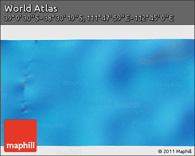 Shaded Relief 3D Map of the Area around 38° 45' 25" S, 112° 16' 30" E