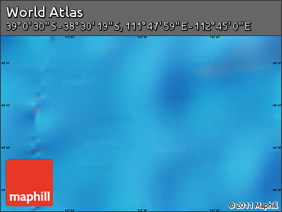 Physical Map of the Area around 38° 45' 25" S, 112° 16' 30" E