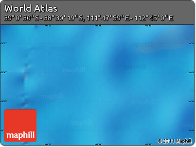 Physical Map of the Area around 38° 45' 25" S, 112° 16' 30" E