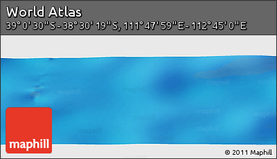 Physical Panoramic Map of the Area around 38° 45' 25" S, 112° 16' 30" E