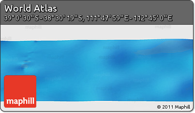 Physical Panoramic Map of the Area around 38° 45' 25" S, 112° 16' 30" E