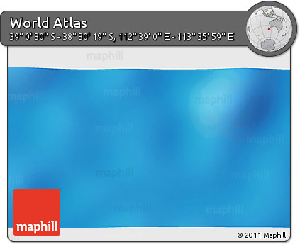 Shaded Relief 3D Map of the Area around 38° 45' 25" S, 113° 7' 30" E