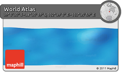 Physical Panoramic Map of the Area around 38° 45' 25" S, 113° 7' 30" E