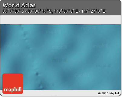 Satellite 3D Map of the Area around 38° 45' 25" S, 113° 58' 29" E