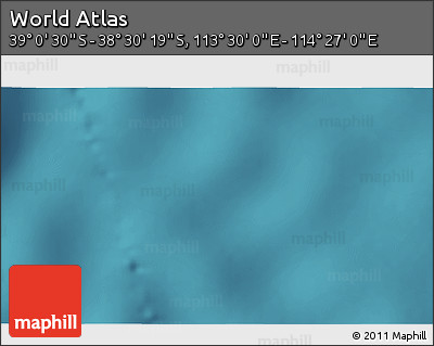 Satellite 3D Map of the Area around 38° 45' 25" S, 113° 58' 29" E