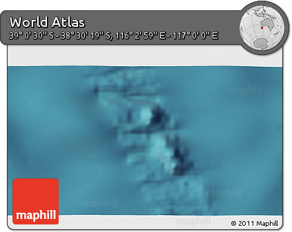 Satellite 3D Map of the Area around 38° 45' 25" S, 116° 31' 30" E