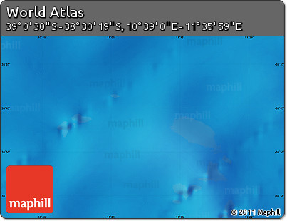 Physical Map of the Area around 38° 45' 25" S, 11° 7' 30" E