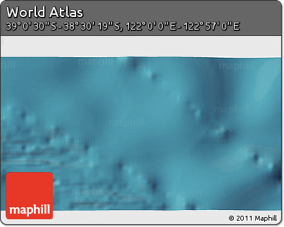 Satellite 3D Map of the Area around 38° 45' 25" S, 122° 28' 29" E
