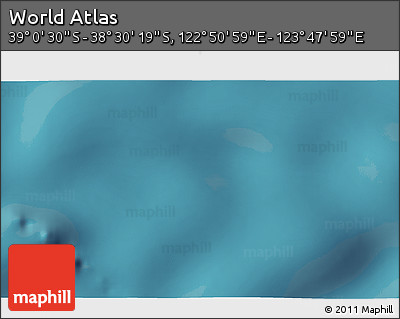 Satellite 3D Map of the Area around 38° 45' 25" S, 123° 19' 29" E