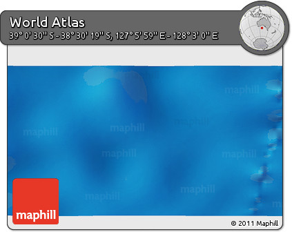 Physical 3D Map of the Area around 38° 45' 25" S, 127° 34' 30" E