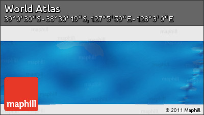 Physical Panoramic Map of the Area around 38° 45' 25" S, 127° 34' 30" E
