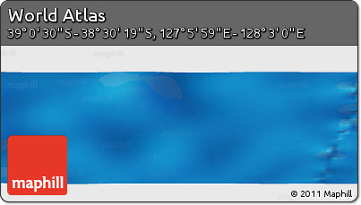 Physical Panoramic Map of the Area around 38° 45' 25" S, 127° 34' 30" E