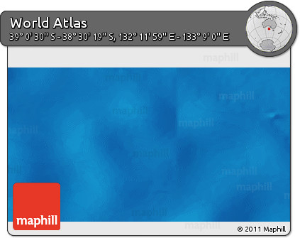Physical 3D Map of the Area around 38° 45' 25" S, 132° 40' 30" E