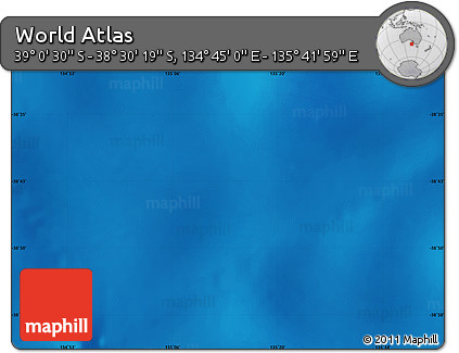 Physical Map of the Area around 38° 45' 25" S, 135° 13' 29" E