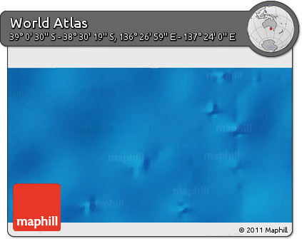 Physical 3D Map of the Area around 38° 45' 25" S, 136° 55' 30" E