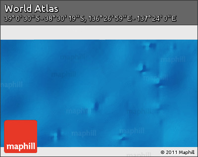 Physical 3D Map of the Area around 38° 45' 25" S, 136° 55' 30" E