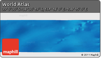 Physical Panoramic Map of the Area around 38° 45' 25" S, 137° 46' 30" E