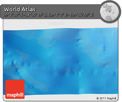 Physical 3D Map of the Area around 38° 45' 25" S, 139° 28' 29" E