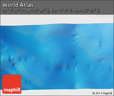 Physical 3D Map of the Area around 38° 45' 25" S, 139° 28' 29" E