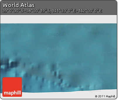 Satellite 3D Map of the Area around 38° 45' 25" S, 142° 1' 30" E