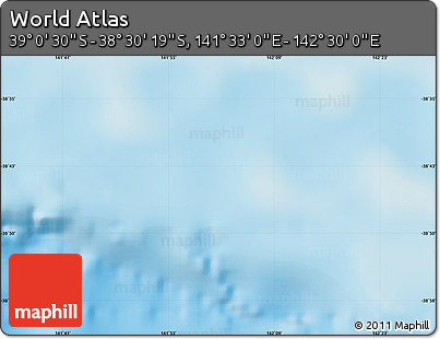 Physical Map of the Area around 38° 45' 25" S, 142° 1' 30" E