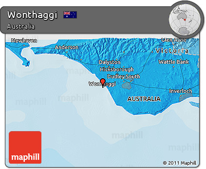 Political 3D Map of Wonthaggi