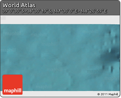 Satellite 3D Map of the Area around 38° 45' 25" S, 147° 58' 29" E