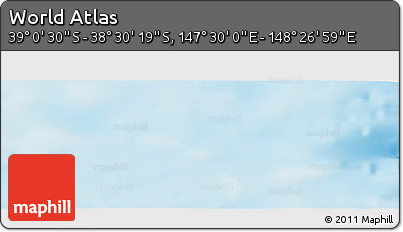Physical Panoramic Map of the Area around 38° 45' 25" S, 147° 58' 29" E