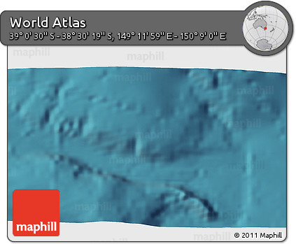 Satellite 3D Map of the Area around 38° 45' 25" S, 149° 40' 30" E