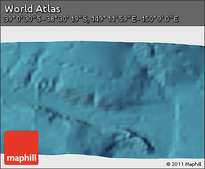 Satellite 3D Map of the Area around 38° 45' 25" S, 149° 40' 30" E