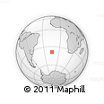 Outline Map of the Area around 38° 45' 25" S, 14° 22' 30" W, rectangular outline