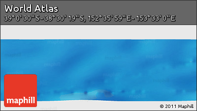 Physical Panoramic Map of the Area around 38° 45' 25" S, 153° 4' 29" E