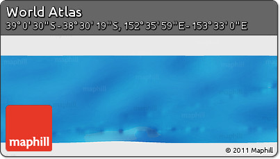 Physical Panoramic Map of the Area around 38° 45' 25" S, 153° 4' 29" E