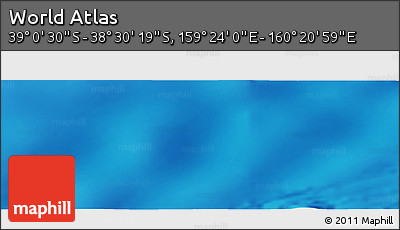 Physical Panoramic Map of the Area around 38° 45' 25" S, 159° 52' 30" E