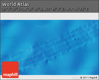 Physical 3D Map of the Area around 38° 45' 25" S, 160° 43' 29" E