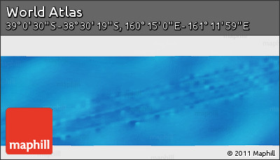 Physical Panoramic Map of the Area around 38° 45' 25" S, 160° 43' 29" E