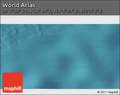 Satellite 3D Map of the Area around 38° 45' 25" S, 161° 34' 29" E