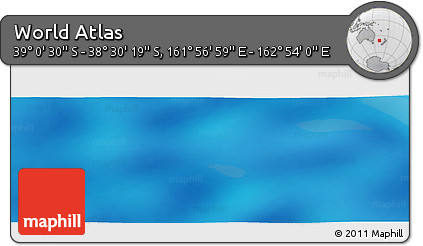 Physical Panoramic Map of the Area around 38° 45' 25" S, 162° 25' 30" E