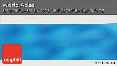 Physical Panoramic Map of the Area around 38° 45' 25" S, 162° 25' 30" E