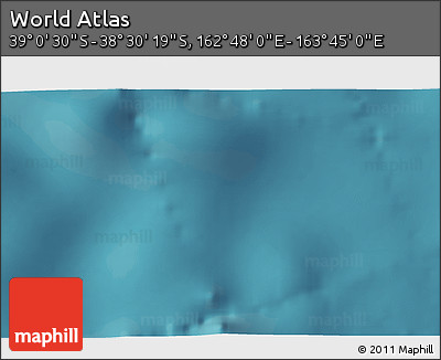 Satellite 3D Map of the Area around 38° 45' 25" S, 163° 16' 30" E