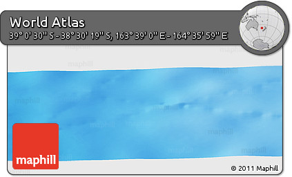 Physical Panoramic Map of the Area around 38° 45' 25" S, 164° 7' 30" E