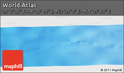 Physical Panoramic Map of the Area around 38° 45' 25" S, 164° 7' 30" E