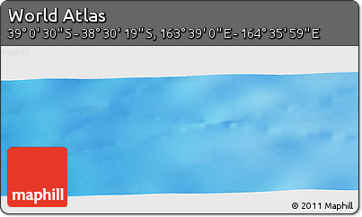 Physical Panoramic Map of the Area around 38° 45' 25" S, 164° 7' 30" E