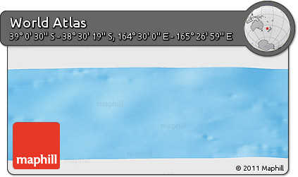 Physical Panoramic Map of the Area around 38° 45' 25" S, 164° 58' 29" E