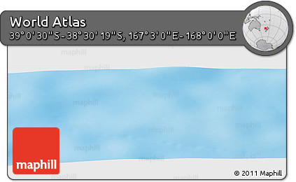 Physical Panoramic Map of the Area around 38° 45' 25" S, 167° 31' 30" E
