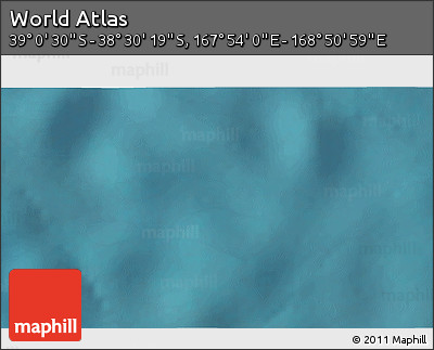 Satellite 3D Map of the Area around 38° 45' 25" S, 168° 22' 30" E